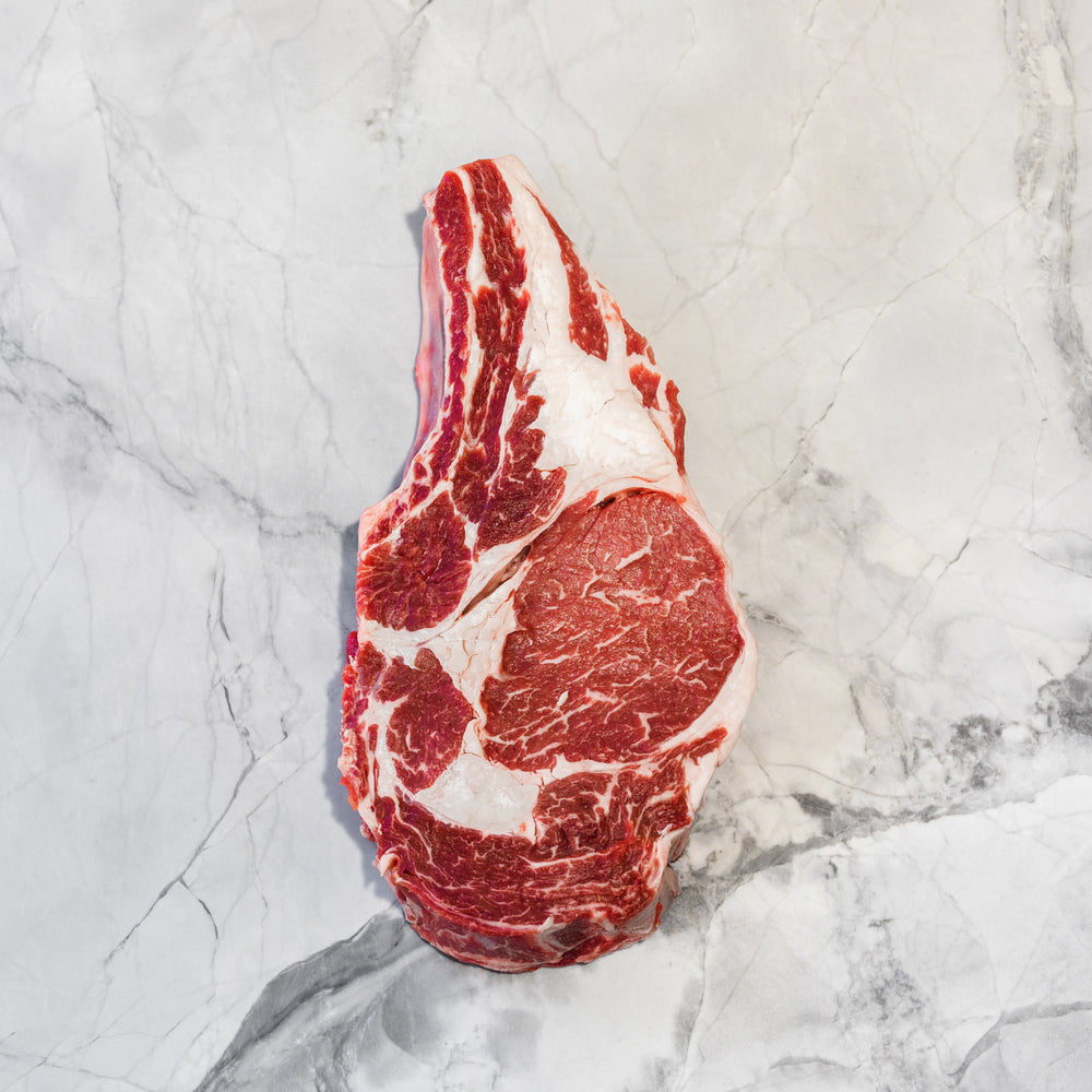 Beef Bone in Rib Eye Grain Fed Portoro MB4+ | $69/kg